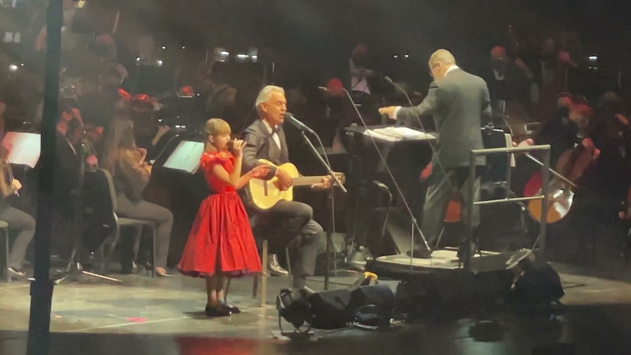 Andrea Bocelli & Virgina at the Amway Center in Orlando Dec 21, 2021 .voice of a Angel