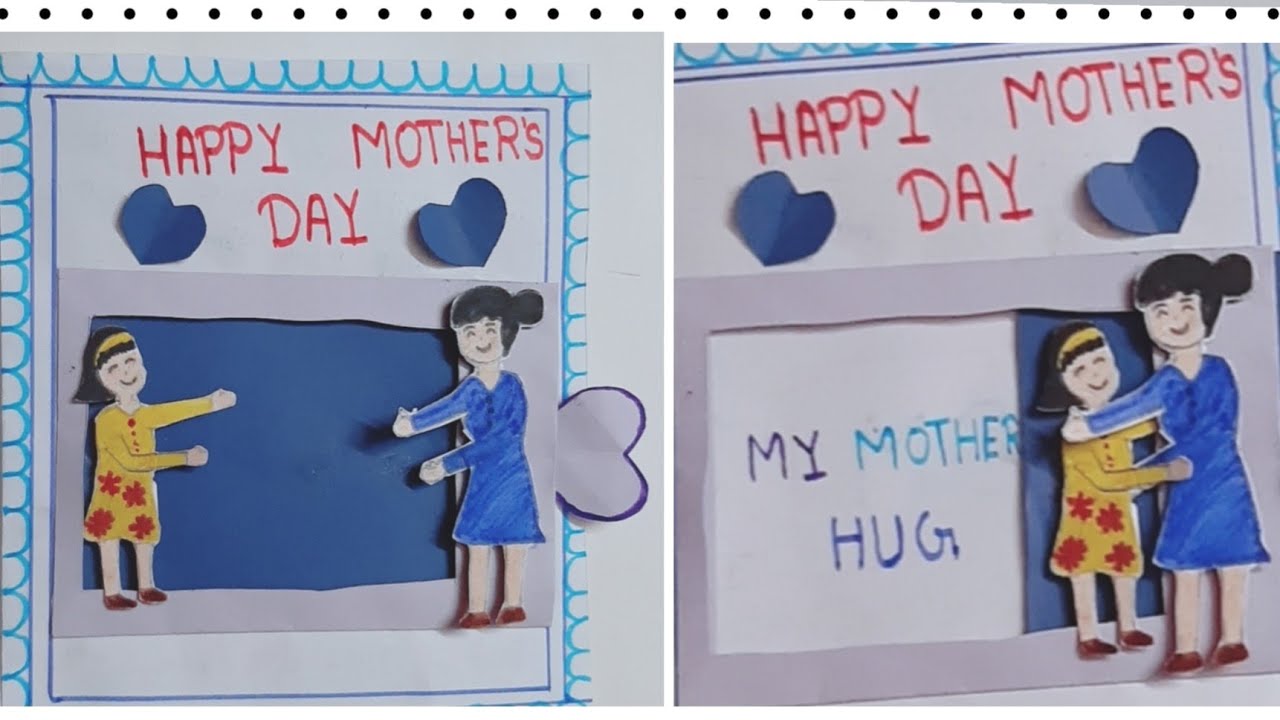 Handmade Mother's Day Slider Card|Mother's Hug Card| DIY Crafts....