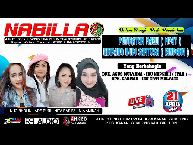 LIVE NABILLA 69 - 21 APRIL 2024 - MENIKAH : PUTIHATUN NAELI ( MPUT ) & RINDANG BUDI SANTOSA class=