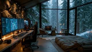 Deep work music for hyper focus and productivity ~ Winter cabin lofi beats for studying