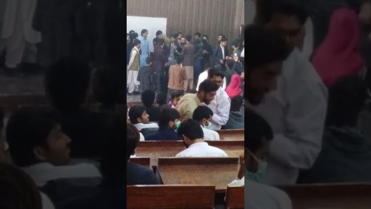 raging in lecture hall of Bolan Medical College quetta 