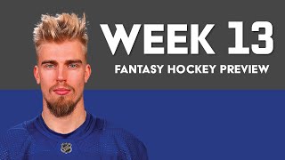 Week 13 Preview and Pickup Suggestions | Fantasy Hockey Podcast