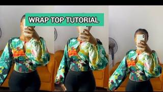 How to Cut and Sew a Stylish Wrap Top With Keyhole Neckline and Fitted Waist Line (Easy Tutorial)