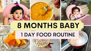 8 MONTHS BABY - 1 DAY FOOD ROUTINE  #baby_food_routine