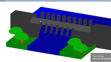 Open GL Project Simulation Of Water Dam using Codeblocks