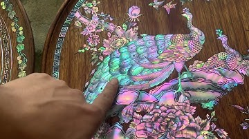 2 chiếc đĩa khảm ốc đỏ Singapore vừa xong khâu mài nước hàng đặt của khách chỉ có 8.5 triệu 1 cái ạ