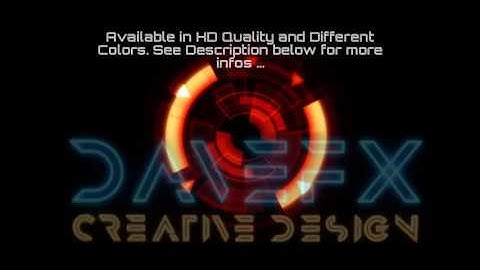 DAVE FX - Interface Data Loader Red Glow Circular Round with Light Rays