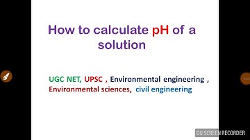 UGC NET| UPSC| NUMERICAL PROBLEM| Calculation for pH of a solution