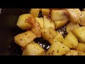 Crispy fried potatoes in a cast iron skillet without sticking!