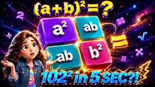 102² in 5 SECONDS! 🤯 a+b² MAGIC Proof Class 8 Maths