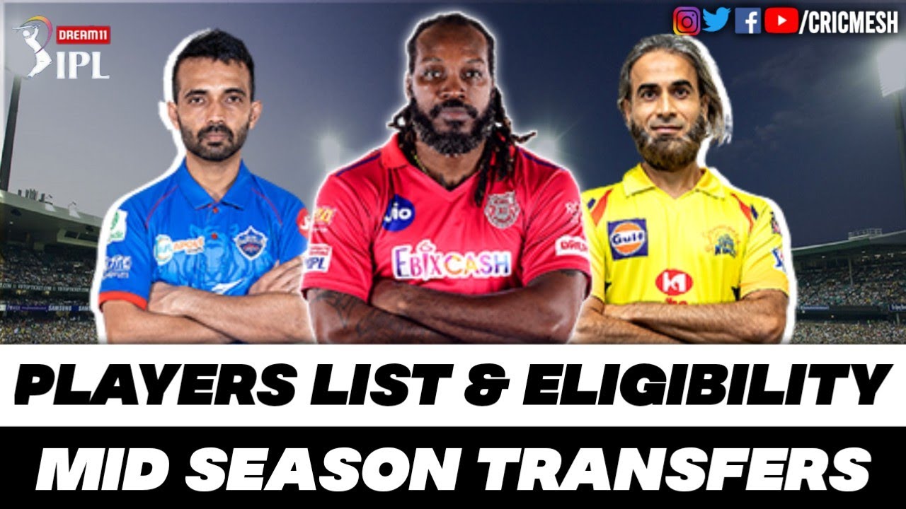 Mid Season Transfers IPL 2020 | Players List & Eligibility Criteria Fully Explained | Cricmesh