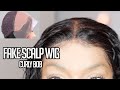 EASY INSTALL GLUELESS FAKE SCALP DEEP WAVE 360 LACE FRONT WIG FOR BEGINNERS - SOGOODHAIR