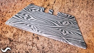MAKING A DAMASCUS BOX CUTTER BLADE!!!