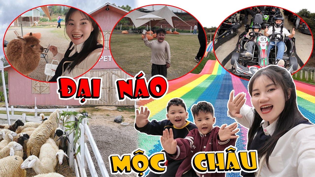 Chi Ruby Dẫn Team Đại Náo Mộc Châu - Minh Trí Khóc Cạn Nước Mắt Ở Mật Pet Farm | Minh Trí Family