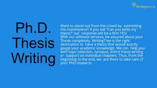 Phd Thesis Writing Service