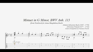 Classical Guitar - Bach - Minuet in G Minor