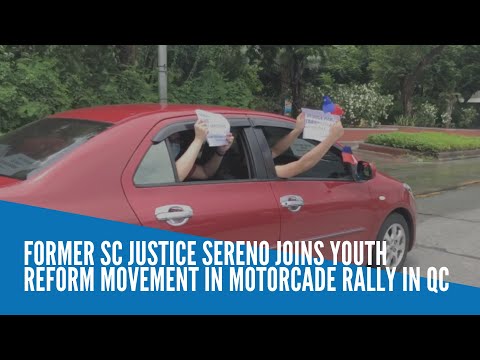 Ex Chief Justice Sereno joins Youth Reform Movement in motorcade rally in QC