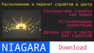 UE5 short tutorials. NIAGARA. Делаем эффект сбора спрайтов в одну точку | Download