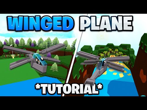 *NEW* FUTURISTIC WINGED PLANE TUTORIAL!! | Build a boat for Treasure