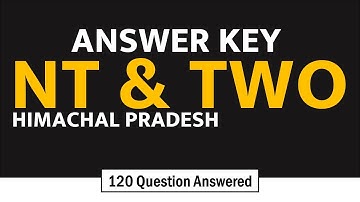 Answer Key NT & TWO 2018 Exam Analysis Full question Solved Expected Cut Off