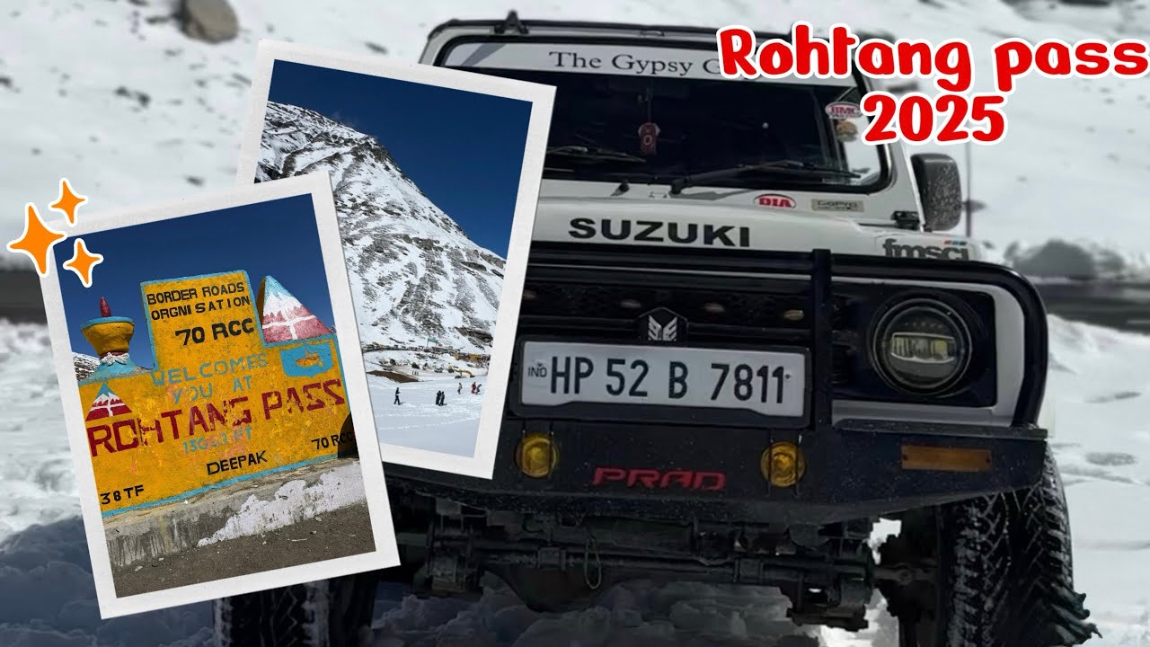 Rohtang pass on gypsy || best snow point near manali || oct 2025 || modified maruti gypsy || place❤️