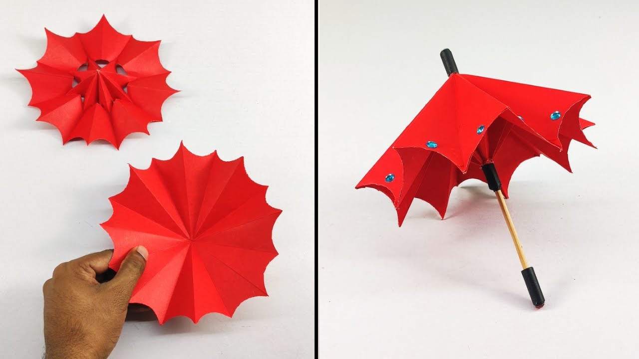 How To Make Beautiful Umbrella With Paper DIY Paper Umbrella How to