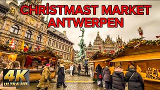 Belgium - België / Christmast Market Walking Tour 4K Ultra HD