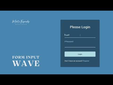 Day 8: Form Input Wave - #50projects50days