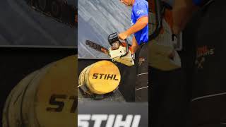Warm up your saws @STIHLTIMBERSPORTSUS