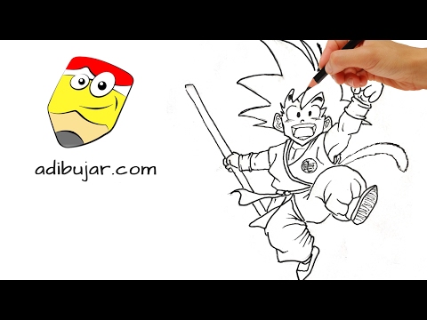 Cómo dibujar a Goku niño a lápiz – Dibujos de Dragon Ball paso a paso fácil  