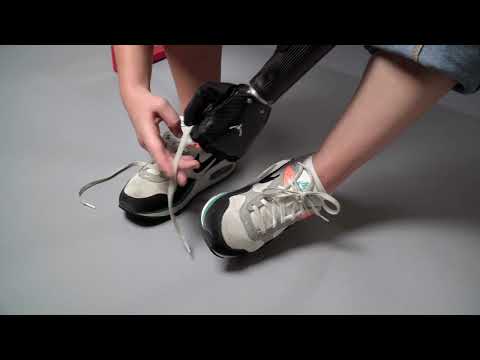 Tying Shoes with a Bionic Hand || Using the PSYONIC Ability Hand