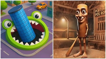 Hole.io vs Italian Brainrot Run - (ASMR Game, All Max Level), Part - 01