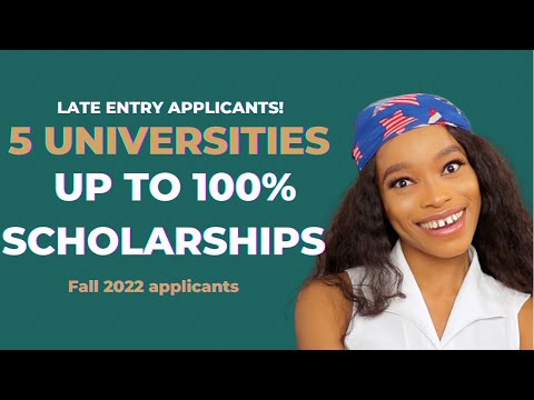 5 USA Universities still admitting students for Fall 2022 with 100% Guaranteed Scholarship till July