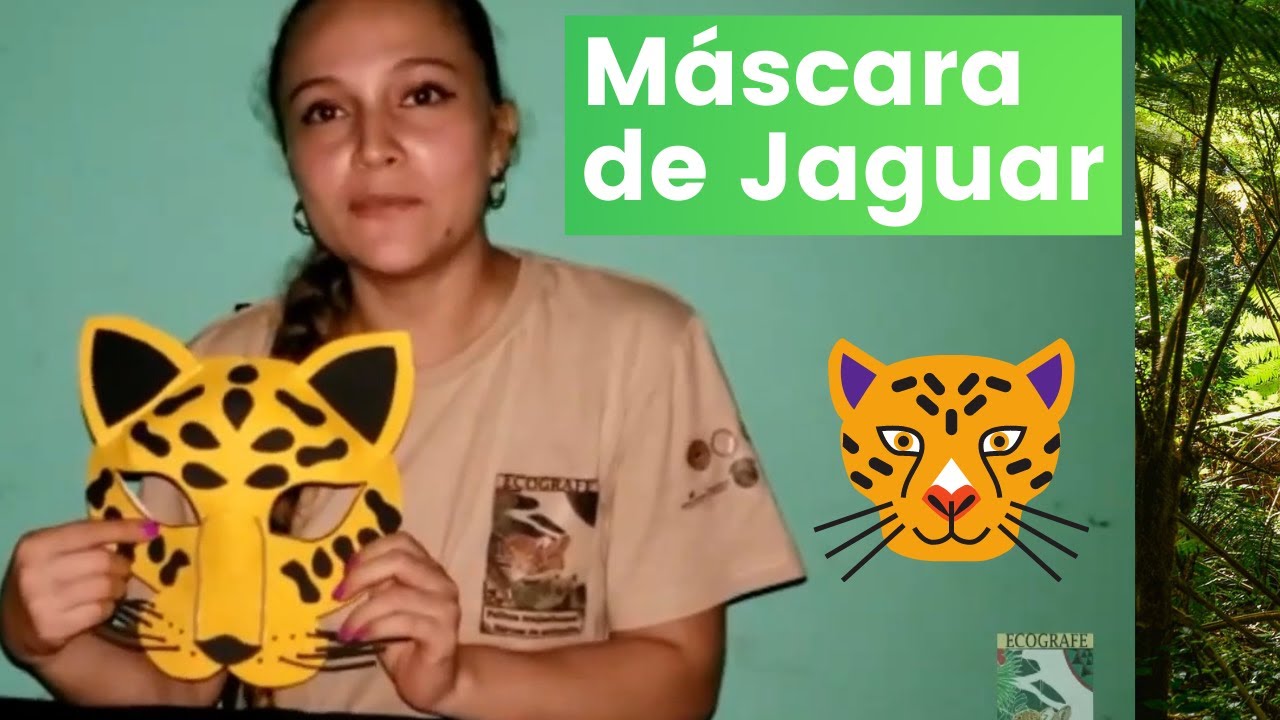 ¿Cómo hacer una máscara de jaguar? Manualidades Ecografe., image size:1280x720