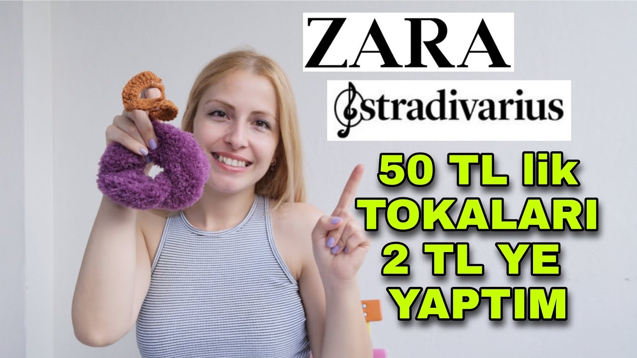 ZARA, Stradivarius 50 TL lik Tokaları 2 TL ye Yaptım | Toka Nasıl Yapılır? | How To Make Scrunchie 😍
