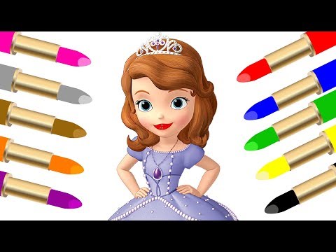 Lern colors with Sofia the first Colorful lipstick