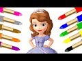 Lern colors with Sofia the first Colorful lipstick Учим цвета на английском языке София прекрасная