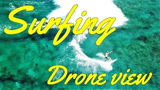 Sufring Drone view in Pohnpei, Micronesia