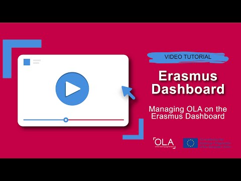 Managing OLA on the Erasmus Dashboard