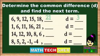 Arithmetic Sequence : Find Common Difference (d) & Missing Terms!
