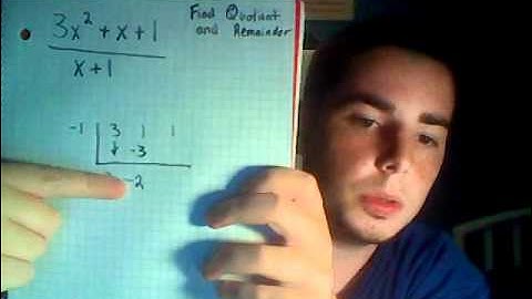 Finding Quotient & Remainder Using Synthetic Division