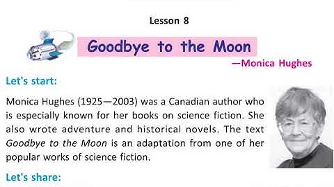 Goodbye to the Moon - Monica Hughes