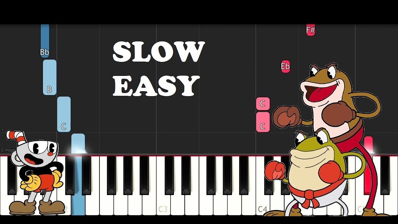 Cuphead Clip Joint Calamity Slow Easy Piano Tutorial Youtube - clip joint calamity roblox code