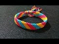 Cuma 1 Langkah Membuat Gelang 3 Warna Dari Benang//Macrame bracelet//Diy//Friendship bracelet