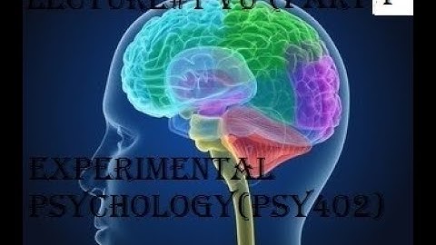 Experimental psychology// psy402// lecture#1//short lecture( part 1 )vu