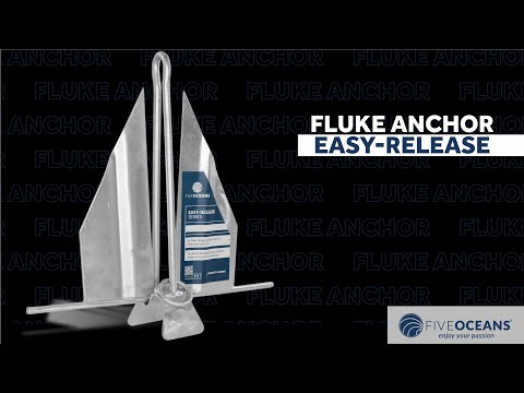 Fluke Anchor, Easy-Release Hot Dipped Galvanized Steel, Slip Ring Shank BY: FIVE OCEANS
