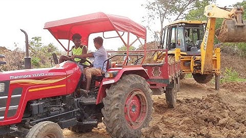 JCB And Mahindra Yuvo 415DI Tractor Going To Other Village For Making Pond | Jcp Tractor Cartoon