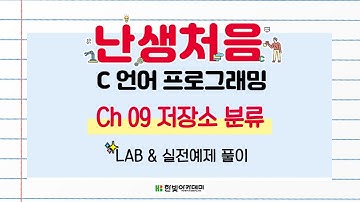 난생처음 C 프로그래밍 | Ch09 저장소 분류 | LAB & 실전예제 풀이