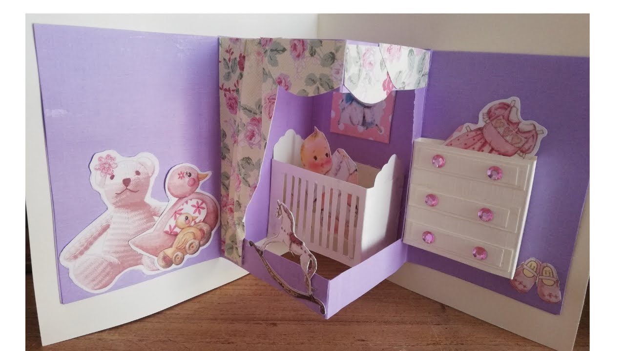 tuto pop up chambre de bébé #popup #tuto #scrapbooking