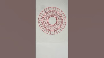 Trying to Draw Beautiful Round Flower #asmr #satisfying #shorts